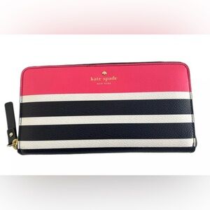 Kate Spade New York Womens Hyde Lane Stripe Michele Wallet